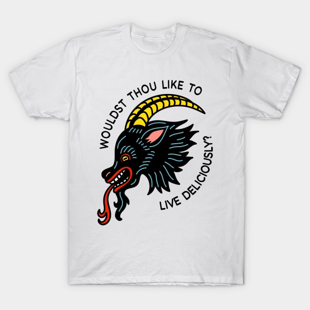 Black Philip T-Shirt by rudyfaber